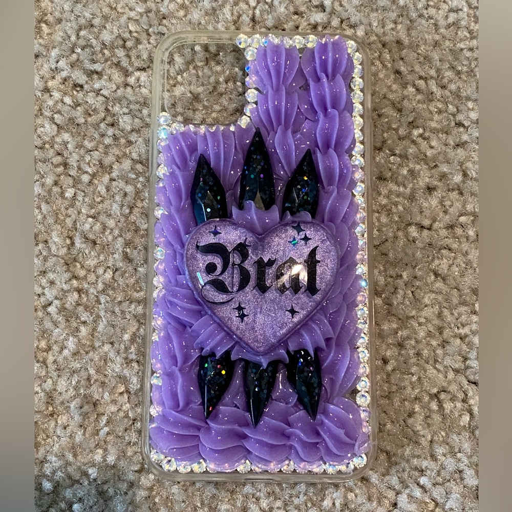 iPhone 11 Pro Max purple and black phone case